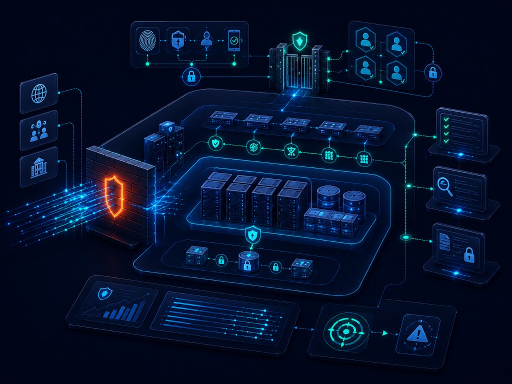 Enterprise cloud security controls including firewall, encryption and access management