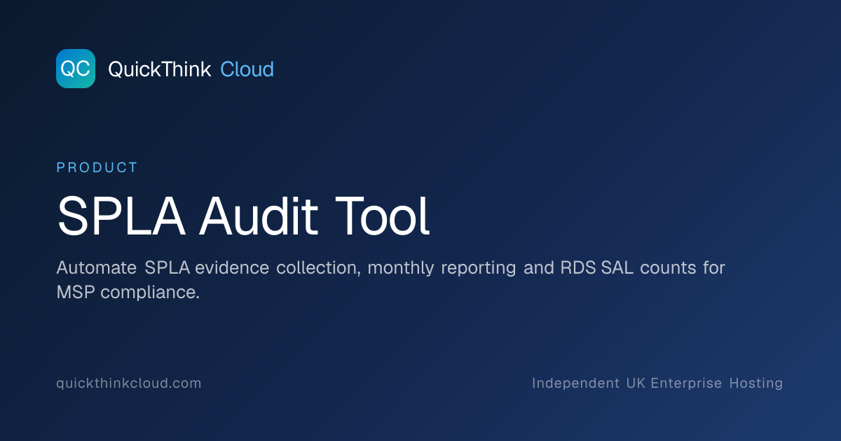 SPLA Audit Tool for Microsoft Partners | QuickThink Cloud